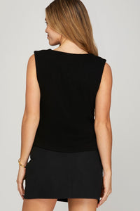Black Gold Buttoned Vest