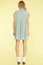 Sage Button Down Dress