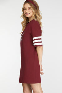 Maroon Sequin Football Dress