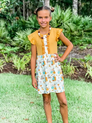 Infant Mustard Fall Dress