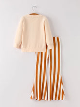 Girls Thankful Striped Set
