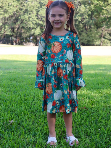 Girls Pumpkin Dress