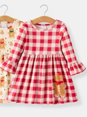 Girls Red Checkered Dress