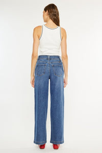Kancan Dark High Rise Wide Leg Jeans