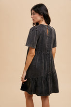 Black Mineral Wash Dress