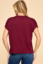 Burgundy Diamond Jacquard Top