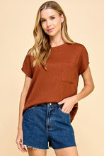 Chestnut Diamond Jacquard Top