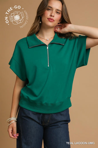 Lagoon Luxeknit Half Zip Pullover