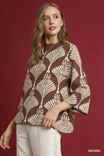 Brown Abstract Print Sweater