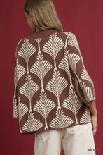 Brown Abstract Print Sweater