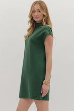 Green Mock Neck Sweater Dress