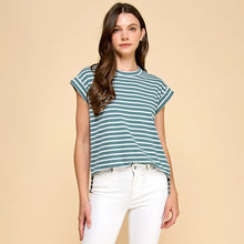 Seafoam Striped Top