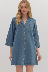 Denim Button Down Dress