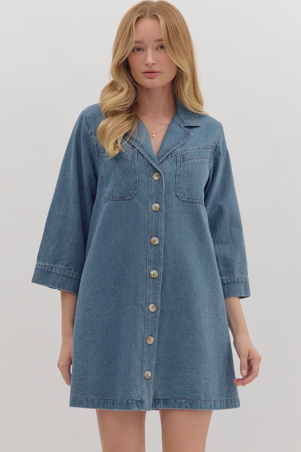 Denim Button Down Dress