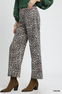 Leopard Wide Leg Pants