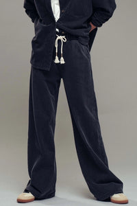Washed Black Wide Leg Pants
