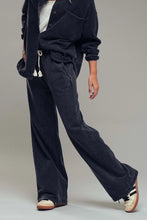 Washed Black Wide Leg Pants