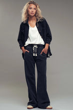 Washed Black Wide Leg Pants