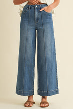High Rise Pin Tuck Wide Leg Jeans