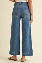 High Rise Pin Tuck Wide Leg Jeans