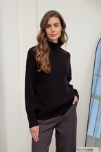 Black Mock Neck Sweater