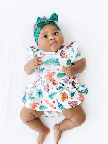 Christmas Twirl Flutter Bodysuit
