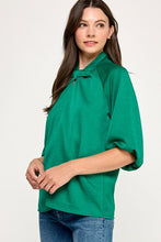 Emerald Satin Top
