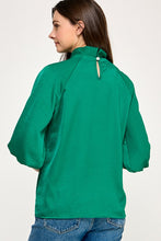 Emerald Satin Top
