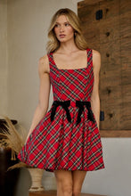 Red Plaid Bow Dress