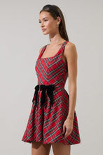 Red Plaid Bow Dress