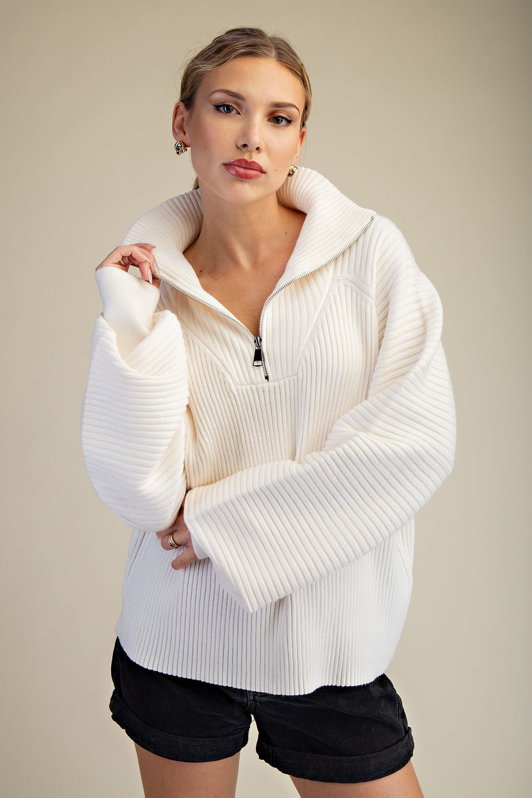 White Turtleneck Sweater