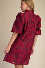Burgundy Jacquard Dress