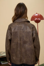 Brown Faux Leather Jacket