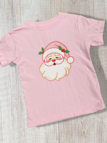 Kids Pink Santa Tee