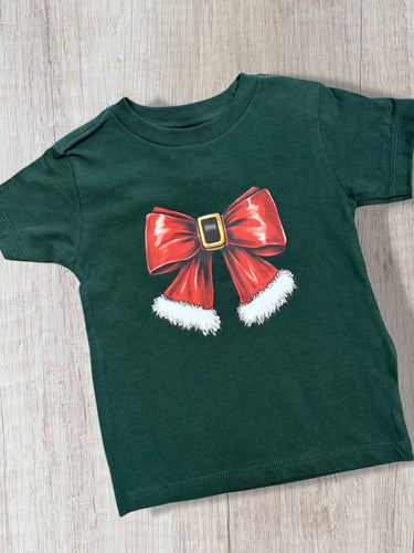 Kids Santa Bow Tee
