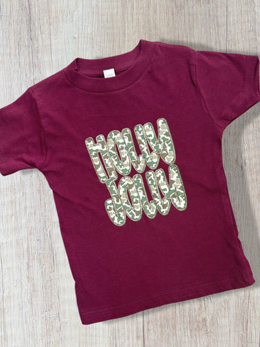 Kids Camo Holly Jolly Tee