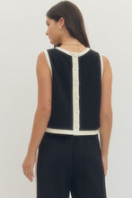 Black Sleeveless Contrast Top