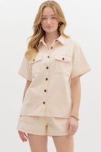 Ecru Button Down Top