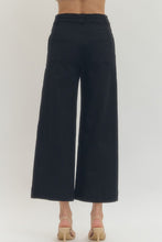 Black Drawstring Wide Leg Pants