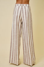 Mocha Striped Wide Leg Pants