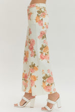 Ivory Floral Wide Leg Pants