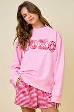 Pink Gingham XOXO Sweatshirt