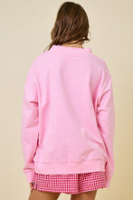 Pink Gingham XOXO Sweatshirt