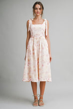 Light Pink Floral Midi Dress
