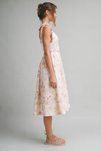 Light Pink Floral Midi Dress