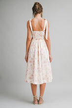 Light Pink Floral Midi Dress
