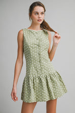 Sage Ditsy Floral Dress