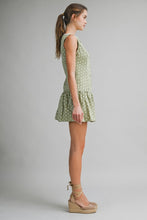 Sage Ditsy Floral Dress
