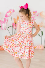 Retro Picnic Flutter Sleeve Dress0