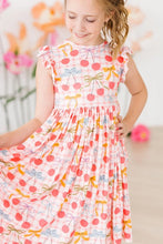Retro Picnic Flutter Sleeve Dress0